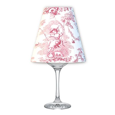 Cúpula Couché Toile de Jouy Rosé - Candlelit