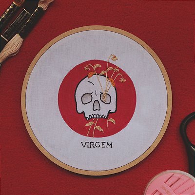 Quadro / Bastidor bordado - Signos - Virgem