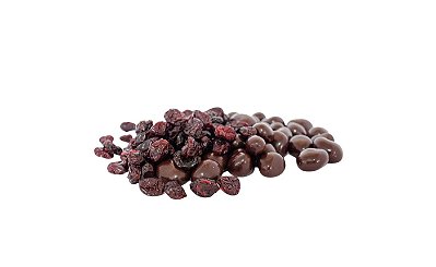 Cranberry drageado em chocolate 70% cacau (200g)