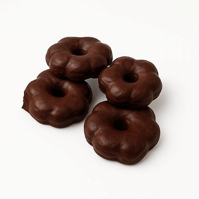 Biscoitos de cacau banhados em chocolate 70% cacau (200g)