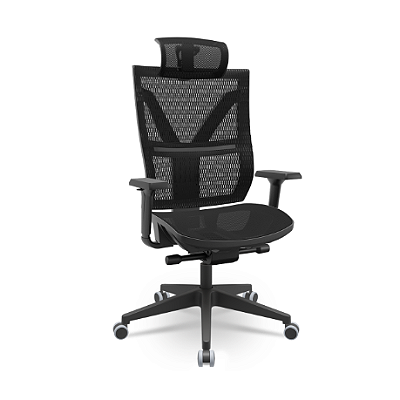 Cadeira Escritório Ergonômica Giratória DX Presidente Tela Mesh capacidade 135 kg