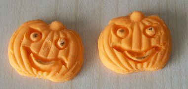 Abóbora - halloween - confeito de açúcar (2cm) 17 unidades