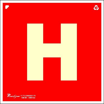 Placa - E8 Hidrante Fotoluminescente 20x20x0,05 cm