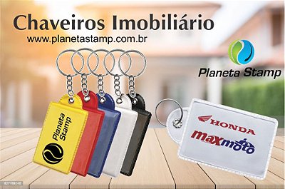 Chaveiro Imobiliária Plástico Pvc com Argola 200 unidades.