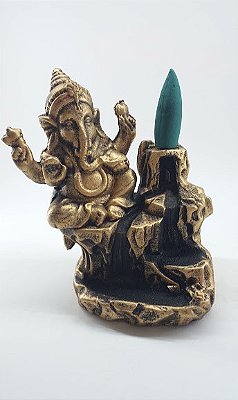 Incensário cascata Ganesha no tronco