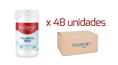 Fita Dental Leve 100m Pague 75m - Fioclean - Caixa com 48 unidades