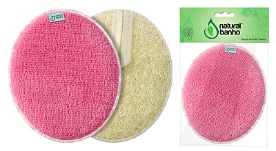 Esponja de Banho Bucha Vegetal Basic Oval - Caixa com 24 unidades
