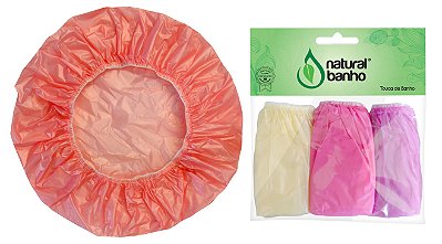 Touca Plástica Para Banho Basic Com Elástico - 03 Unidades - Caixa com 24 pacotes
