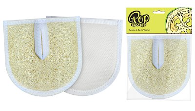 Esponja de Banho Bucha Vegetal Luva Saboneteira - PopSponge - Caixa com 24 unidades