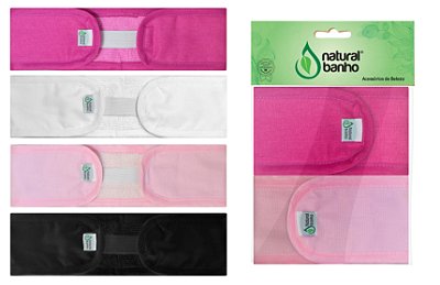 Kit 2 Faixas Cabelo Atoalhada Facial Para Cabeça E Maquiagem - Caixa com 24 pacotes