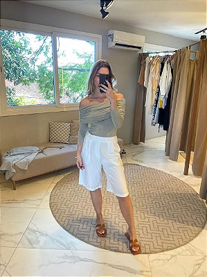 BLUSA OMBRO A OMBRO BEGE