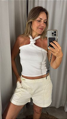 BLUSA NÓ ESTOFADO BRANCO