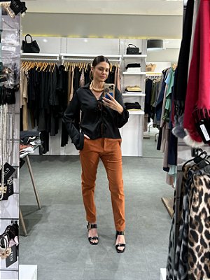 CALÇA ROSE YOLO CARAMELO