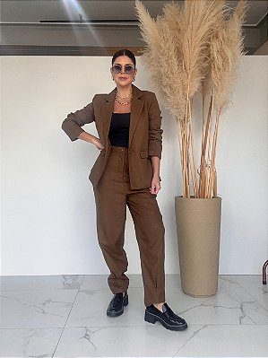 CALÇA ALANA MARROM