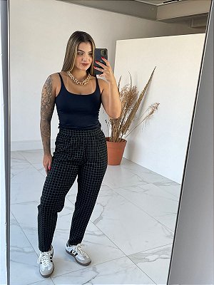 CALÇA XADREZ LU PRETO