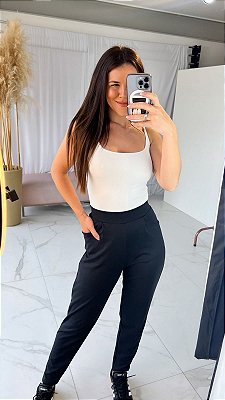 CALÇA PONTO ROMA LU PRETA