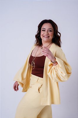 KIMONO SUELEN AMARELO