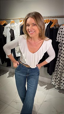 BLUSA BABADO ROSE OFF