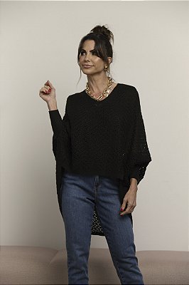 BLUSA PONCHO MACARENA PRETO