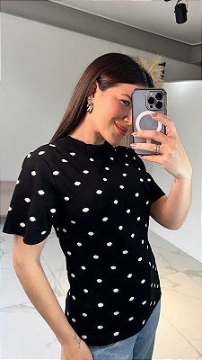 BLUSA MODAL POA PRETA