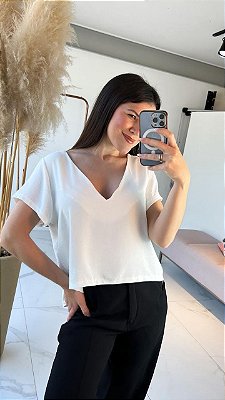 BLUSA ANTONIA MANGA CURTA BRANCO