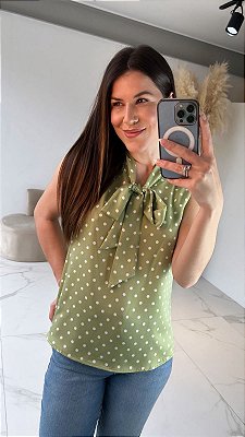 BLUSA LAÇO POA VERDE