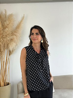 BLUSA LAÇO POA PRETO