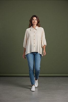 CAMISA LONGA SULEMA BEGE