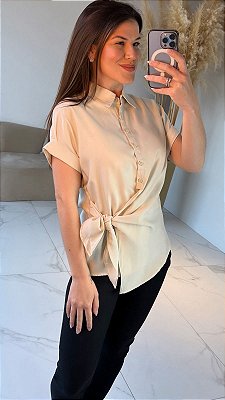 CAMISA AMARRAR BEGE