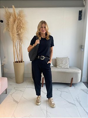 CALÇA PONTO ROMA CLOE PRETO