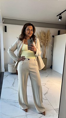 CALÇA WIDE LEG AURORA BEGE