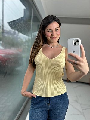 REGATA MODAL CANELADA AMARELO