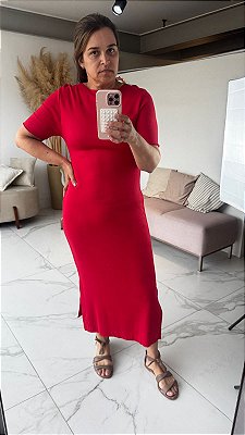 VESTIDO MODAL ROBERTA VERMELHO