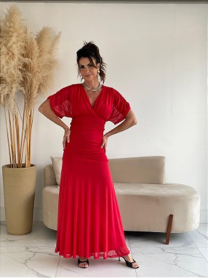VESTIDO TULE JULIA VERMELHO