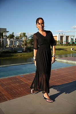 VESTIDO TULE MARCELE PRETO