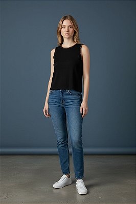 REGATA MODAL CROCHE PRETO