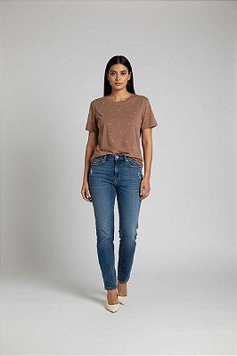 BLUSA PEDRARIAS MARROM