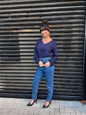 CALÇA MOM ANGELICA JEANS ESCURA
