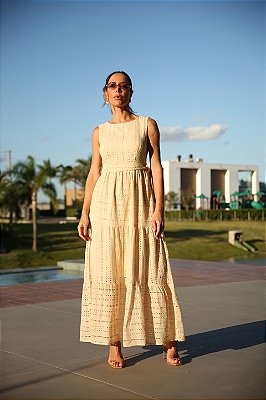VESTIDO REGATA LAISE BEGE
