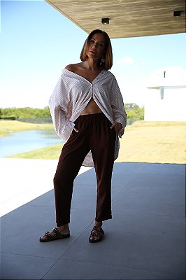 CALÇA SULEMA MARROM