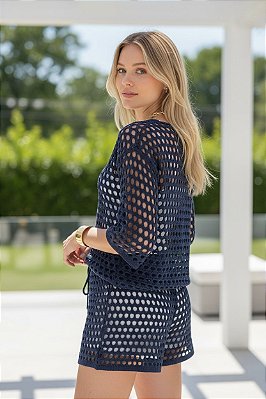 SHORT CROCHE XANGRILA MARINHO