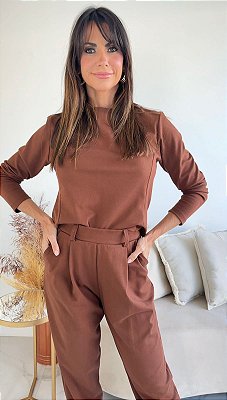 CONJUNTO MANUELA MARROM