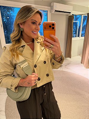JAQUETA PARKA CURTA KHAKI