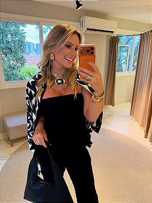 BLUSA PEPLUM ISABEL PRETO