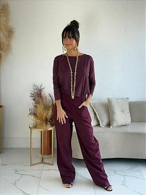 CALÇA MARJORIE BURGUNDY