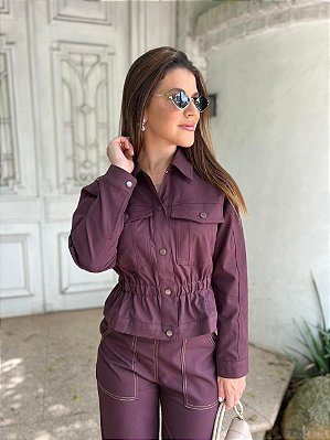 JAQUETA TAINA BURGUNDY