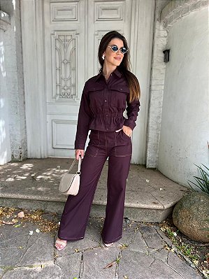 CALÇA TAINA BURGUNDY