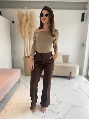 CALÇA SUEDE CLEO MARROM