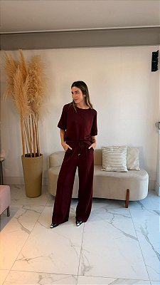 CONJUNTO CLEO BURGUNDY