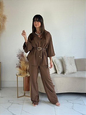 CONJUNTO ARIANA MARROM
